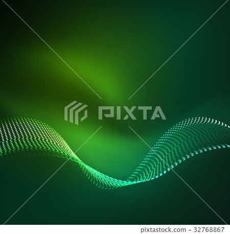 Vector wave particles background Vector wave particles background 32768867