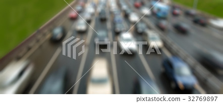 Blurred photo of traffic jams Blurred photo of traffic jams 32769897