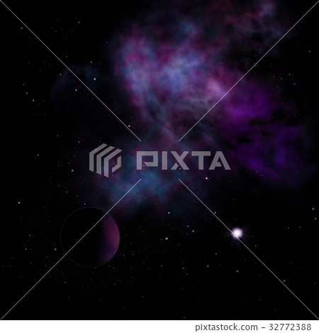 Star field in space and a nebulae Star field in space and a nebulae 32772388