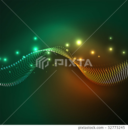 Vector wave particles background Vector wave particles background 32773245