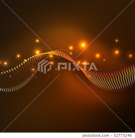 Vector wave particles background Vector wave particles background 32773246