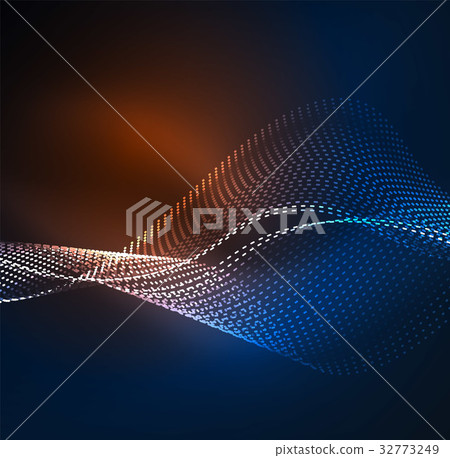 Vector wave particles background 32773249