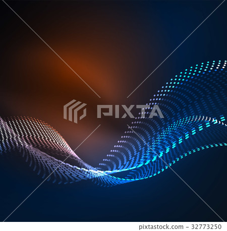 Vector wave particles background Vector wave particles background 32773250