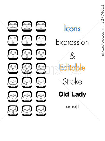 Vector illustration of stroke editable icons 32774611