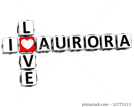 3D I Love Aurora Crossword 32775113