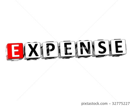 3D Word Expense on white background 32775227