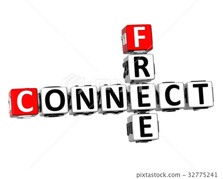 3D Crossword Connect Free on white background 32775241
