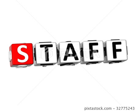 3D Word Staff on white background 32775243