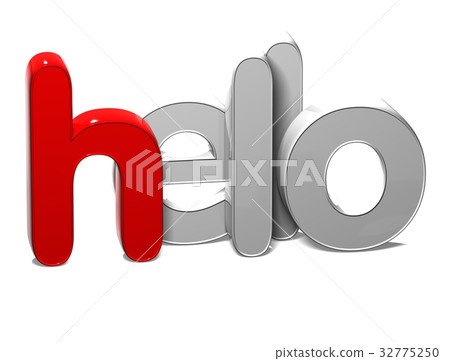 3D Word Hello on white background 32775250