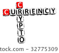 3D Crossword Crypto Currency over white background 32775309