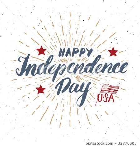 Happy Independence Day Vintage USA card, vector Happy Independence Day Vintage USA card, vector 32776503