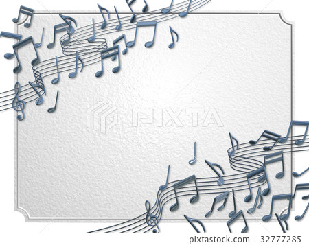 Musical score and musical score image cutout 32777285