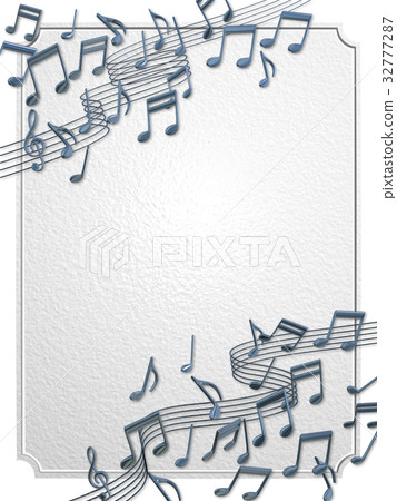 樂譜和樂譜圖像剪影 樂譜和樂譜圖像剪影 32777287
