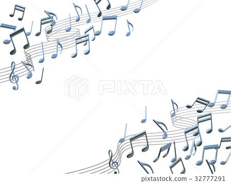 樂譜和樂譜圖像剪影 32777291