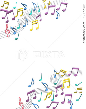 樂譜和樂譜圖像剪影 樂譜和樂譜圖像剪影 32777305