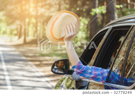 Travel by car family trip together vacation Travel by car family trip together vacation 32778249