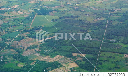 aerial view of village landscape aerial view of village landscape 32779933