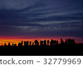 Silhouette of people looking at view against sky 32779969