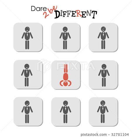 illustration of people icons, be different illustration of people icons, be different 32781104
