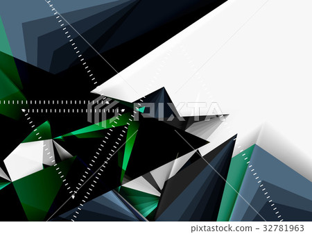Vector low poly style 3d triangle line Vector low poly style 3d triangle line 32781963