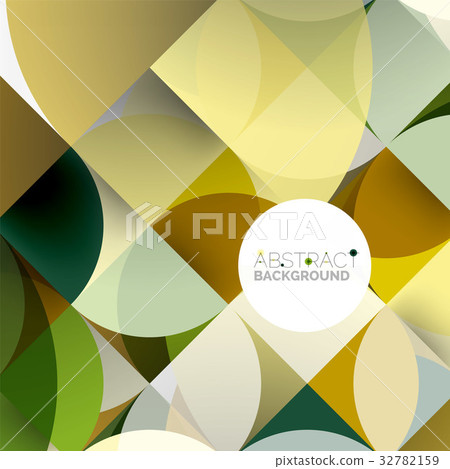 Cut paper circles, mosaic mix geometric pattern 32782159