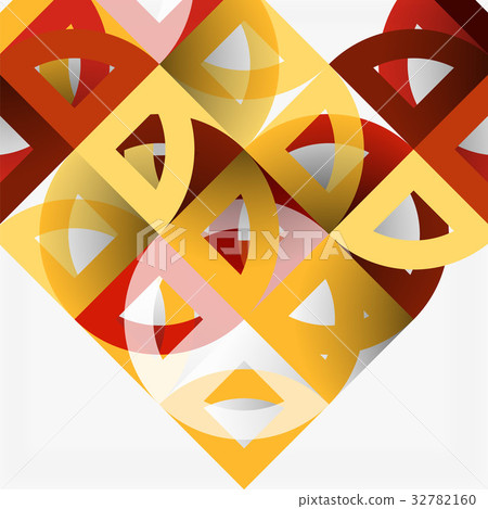 Cut paper circles, mosaic mix geometric pattern 32782160