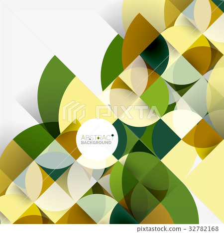 Cut paper circles, mosaic mix geometric pattern 32782168