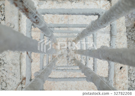 Vertical view for steel work at construction site Vertical view for steel work at construction site 32782208