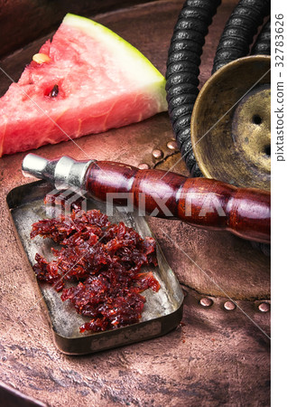 exotic shisha hookah with watermelon 32783626