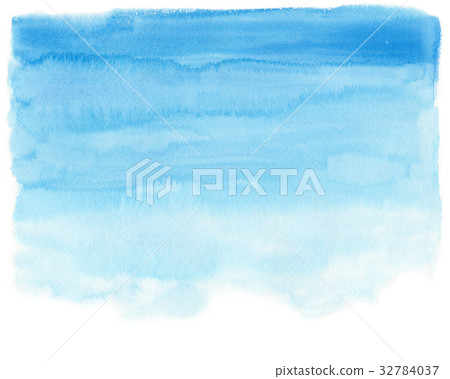 Blue sky painted with watercolor 32784037