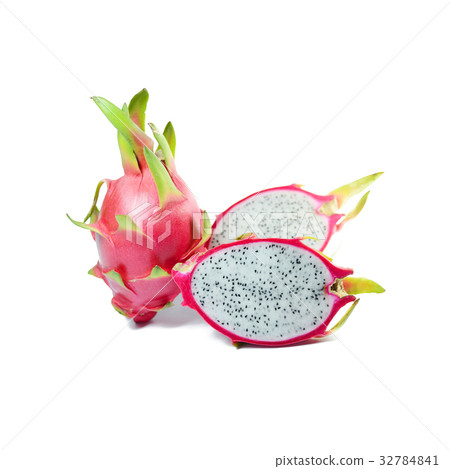 fresh dragon fruit on white background 32784841