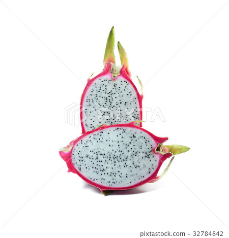 fresh dragon fruit on white background 32784842