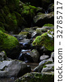 Rocks and moss and water 32785717
