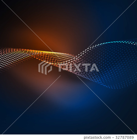 Vector wave particles background 32787089