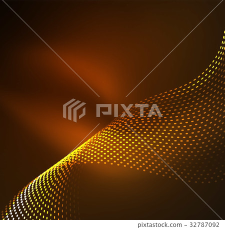 Vector wave particles background 32787092