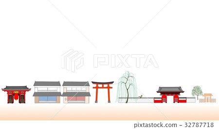 老式的城市景觀 老式的城市景觀 32787718