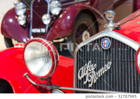 Old Alfa Romeo car at vintage car show Old Alfa Romeo car at vintage car show 32787995