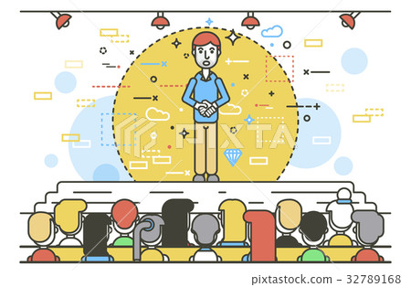 Vector illustration orator spokesman spokesperson Vector illustration orator spokesman spokesperson 32789168