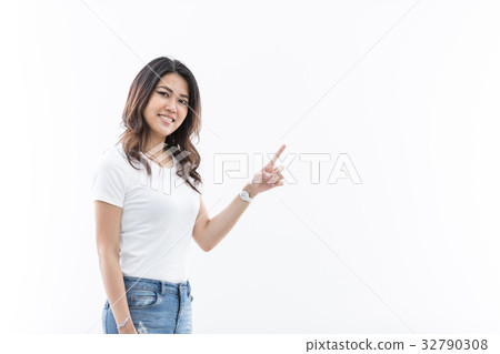 Young woman portrait alien half Young woman portrait alien half 32790308