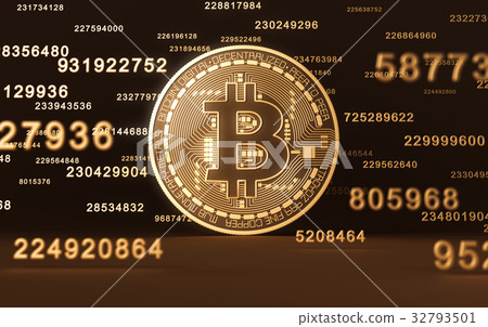Virtual Coin Bitcoin And Digits Virtual Coin Bitcoin And Digits 32793501