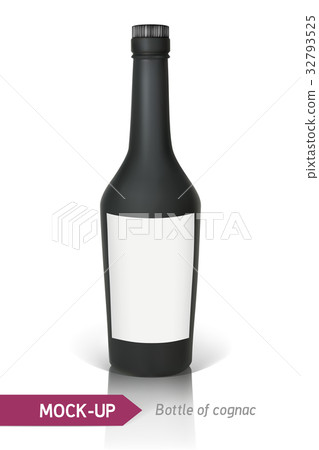 Black bottle of cognac 32793525