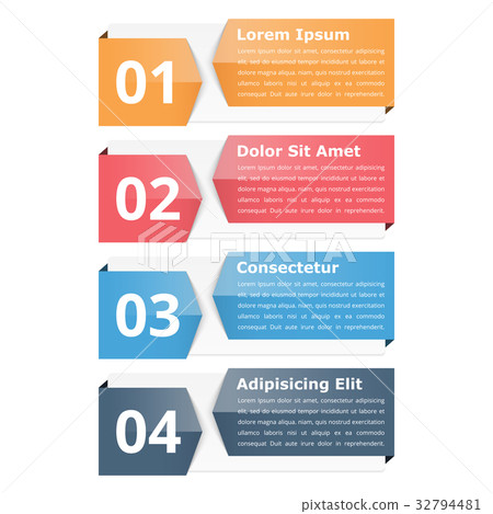 Infographic Objects with Numbers and Text Infographic Objects with Numbers and Text 32794481