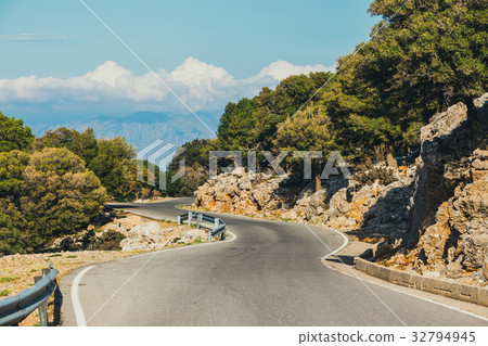 Road to Katharo Plateau near Kritsa Village, Crete Road to Katharo Plateau near Kritsa Village, Crete 32794945