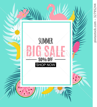Summer Sale Abstract Banner Background Vector Summer Sale Abstract Banner Background Vector 32795244