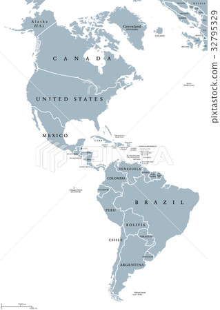The Americas political map 32795329