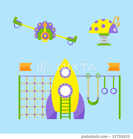 Children playground fun childhood play park Children playground fun childhood play park 32795833
