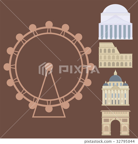 Euro trip tourism travel design famous building Euro trip tourism travel design famous building 32795844