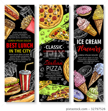 Vector banners for fast food restaurant Vector banners for fast food restaurant 32797526