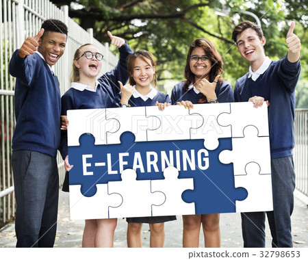 Education Learning Puzzle Pieces Graphic 32798653