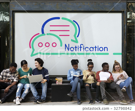 Notification Message Internet Technology Concept 32798842